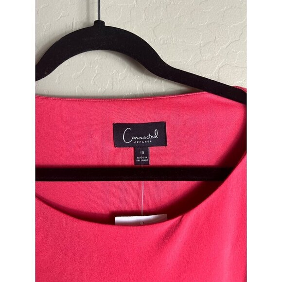 NWT Connected Apparel Coral Salmon Dress Size 10 - Picture 4 of 4